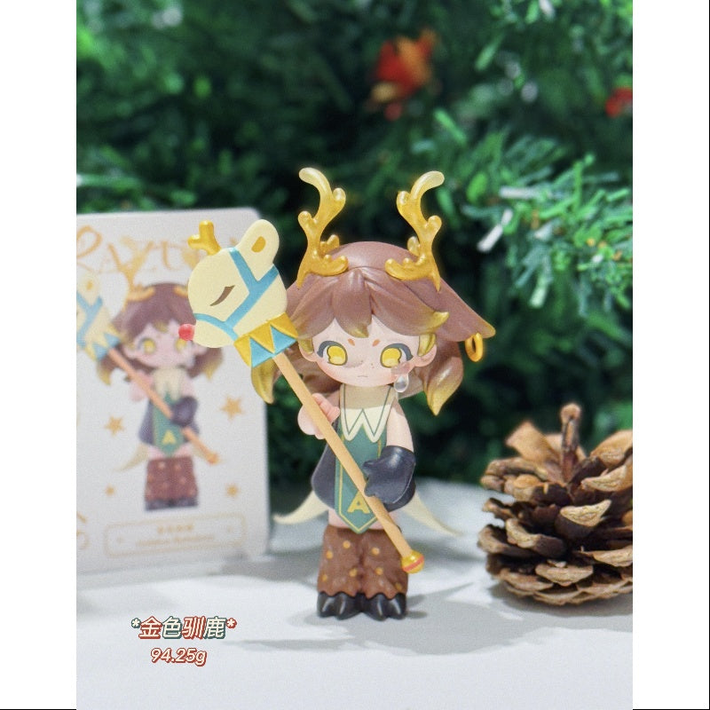 AZURA Warm Christmas Series Golden Reindeer Ornament - Festive Holiday Decor for Tree, Mantel & Home Decorations - Perfect for Xmas, Winter & Holiday Season