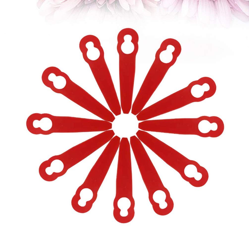50pcs Cabilock Grass Trimmer Replacement Blades - Red Gourd Shape Brush Cutter Head Attachment for Lawn Mower & Weed Whacker - Perfect for Yard Maintenance, Landscaping & Professional Gardening
