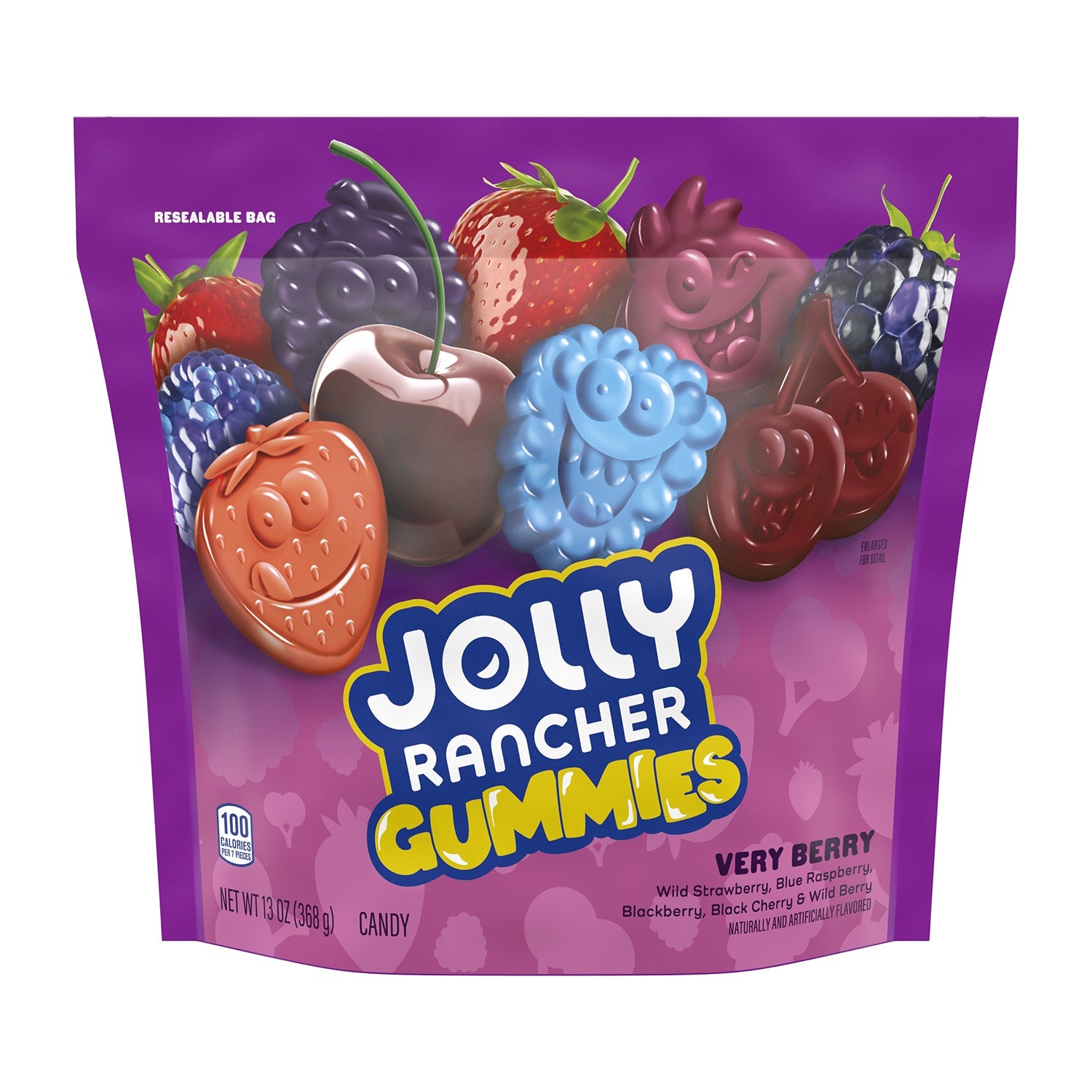 Hershey Jolly Rancher Gummies Very Berry Flavor - 13oz Resealable Bag | Sweet & Tangy Fruit Candy for Parties, Snacks & Lunch Box Treats