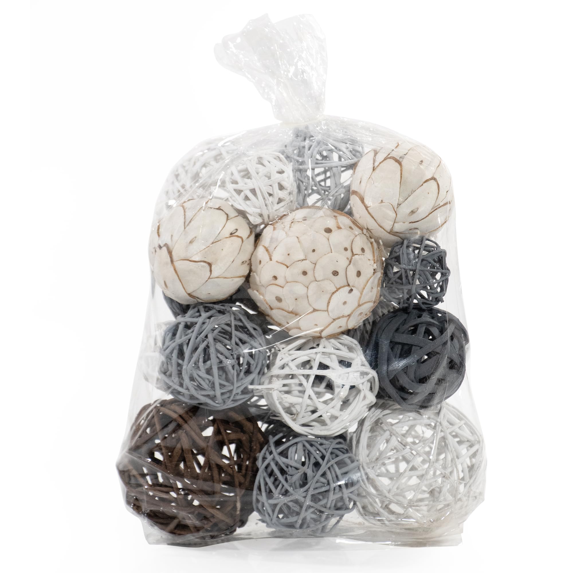 ANDALUCA Large Decorative Vase Filler Balls - 200 Grey Orbs for Centerpieces, Wedding Decor, Tabletop Displays & Home Decoration