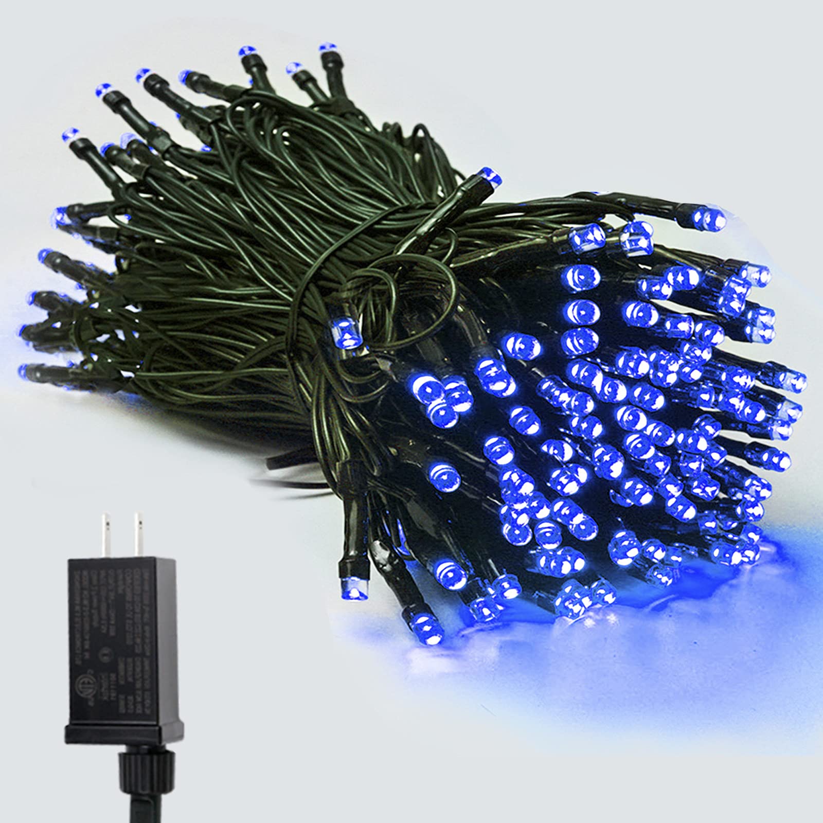 YIQU 95FT 240 LED Extendable Blue Christmas String Lights - Waterproof Outdoor/Indoor Fairy Lights for Xmas Tree, Bedroom, Party, Wedding, Garden Decorations (Blue) | Perfect for Holiday, Patio, Balcony & Landscape Lighting