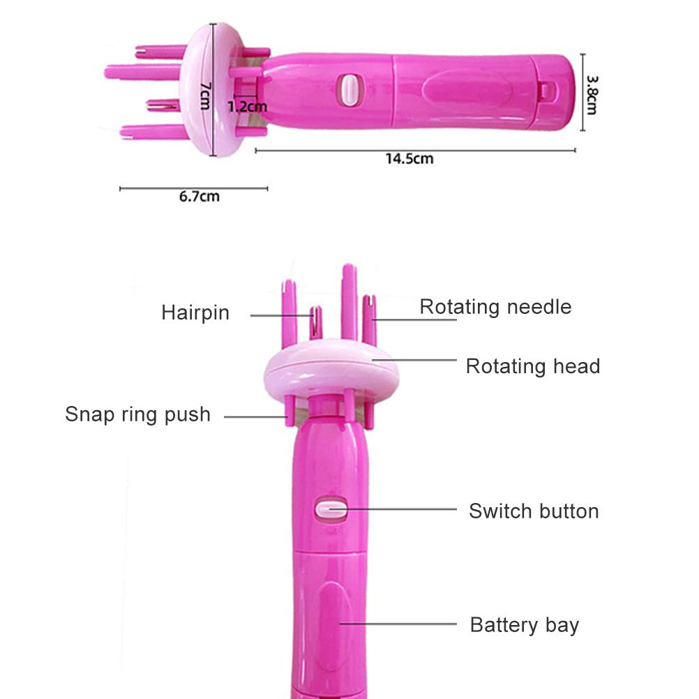 Portable Electric Hair Braiding Machine - Automatic Quick Twist Braid Tool for DIY Hairstyles | Perfect for Home Use, Travel, and Salon Styling