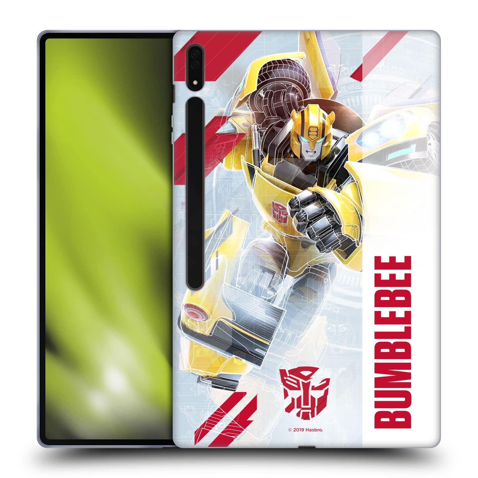Head Case Designs Transformers Bumblebee Autobots Key Art Soft Gel Case for Samsung Galaxy Tab S8 Ultra - Durable Protective Cover for Work, School & Travel