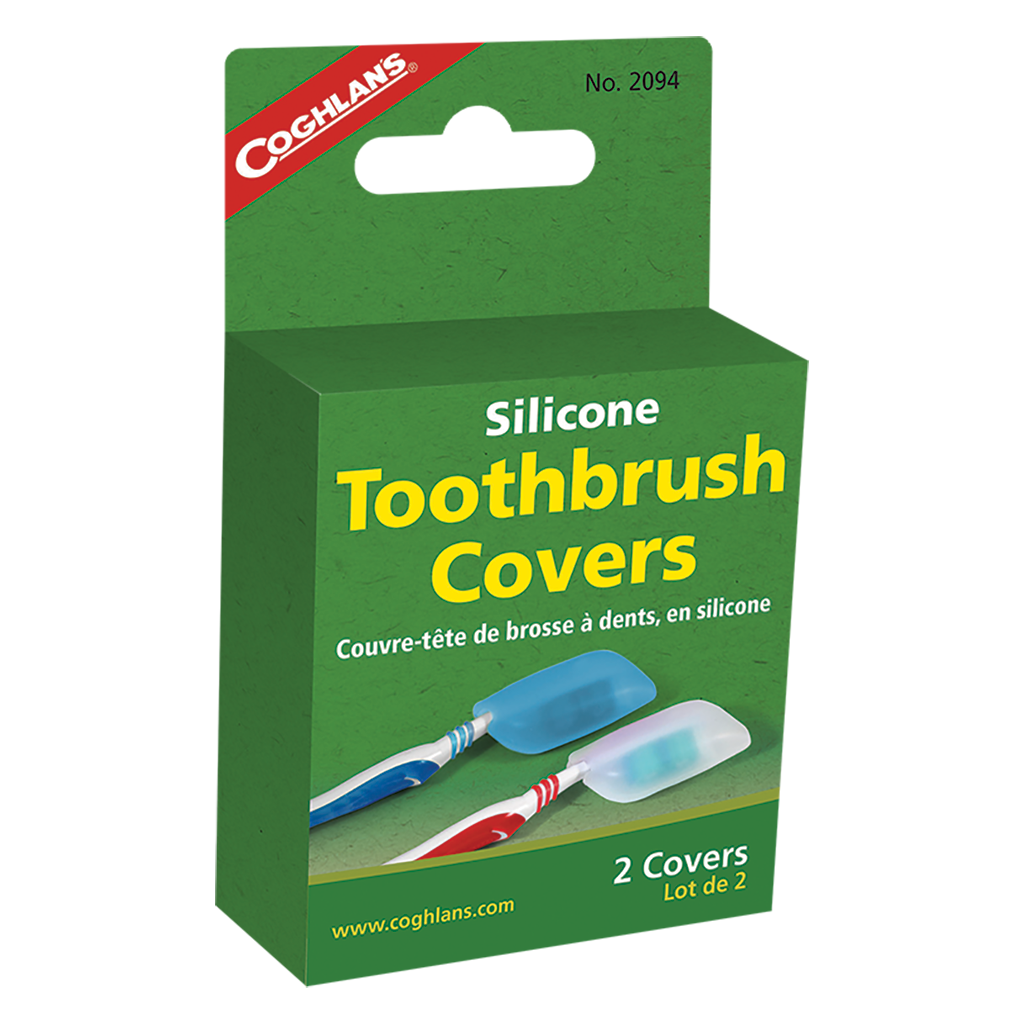 Coghlan's Silicone Toothbrush Covers - 2 Pack - Travel-Friendly Hygienic Toothbrush Protector for Camping, Gym & Daily Use