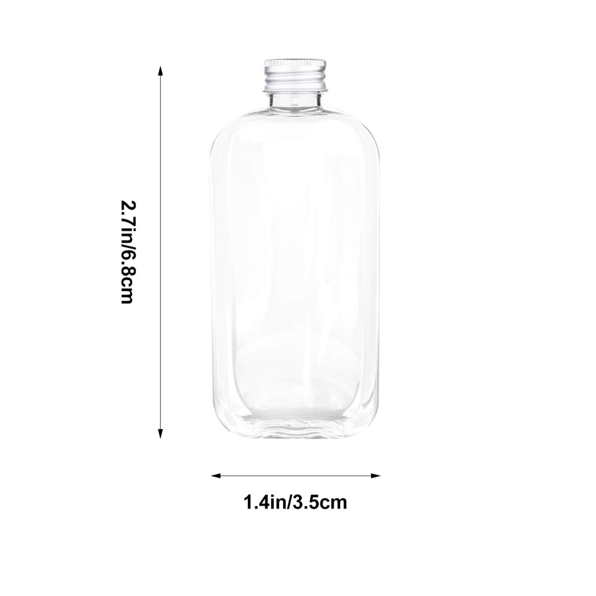 Hemoton 10 Pack Plastic Drink Bottles with Lids - Empty Beverage Containers for Water, Juice, Milk, Shampoo & Lotion - Travel-Friendly Spiral Design for DIY, Refills & On-the-Go Use