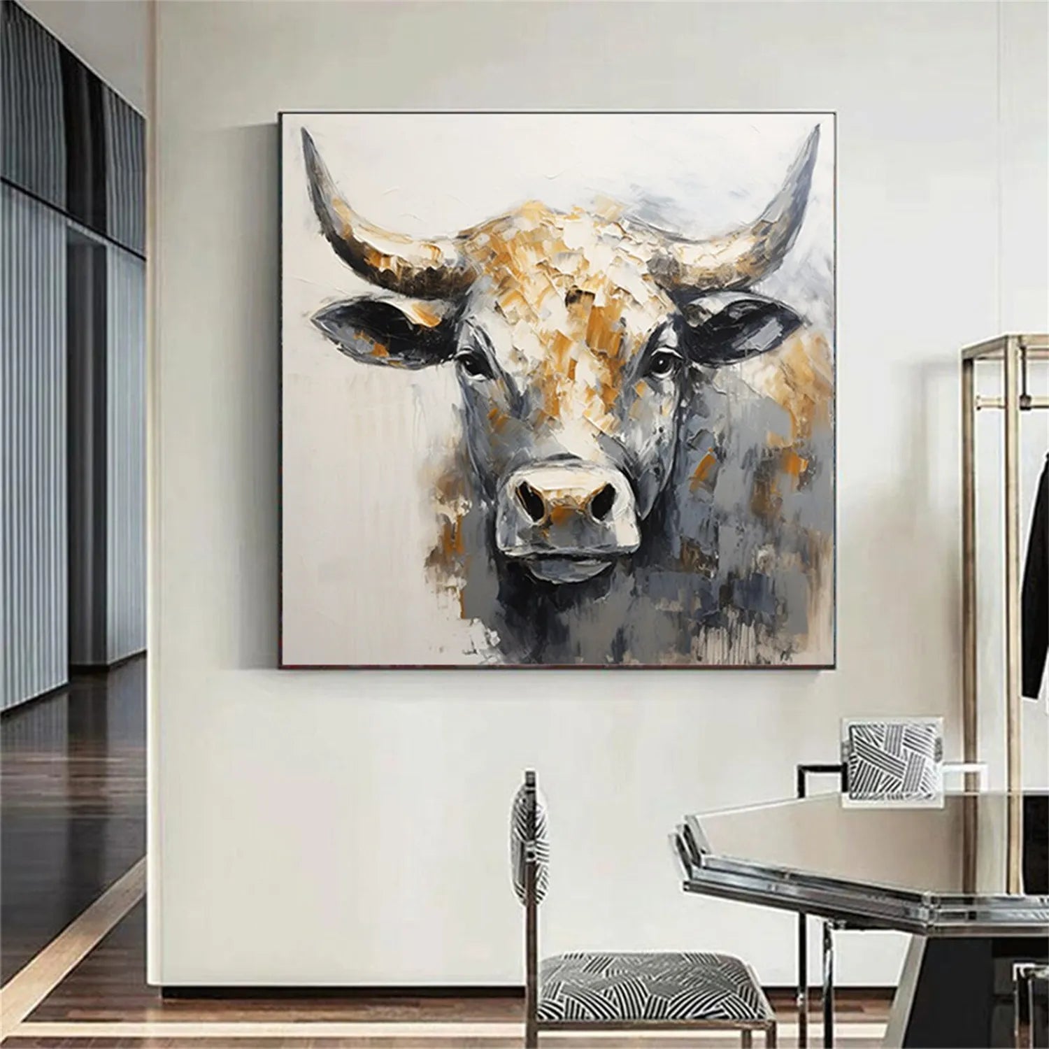 Animal Art Painting #AP062 - Handmade Canvas Wall Decor for Living Room, Bedroom & Office | Wildlife Nature Artwork