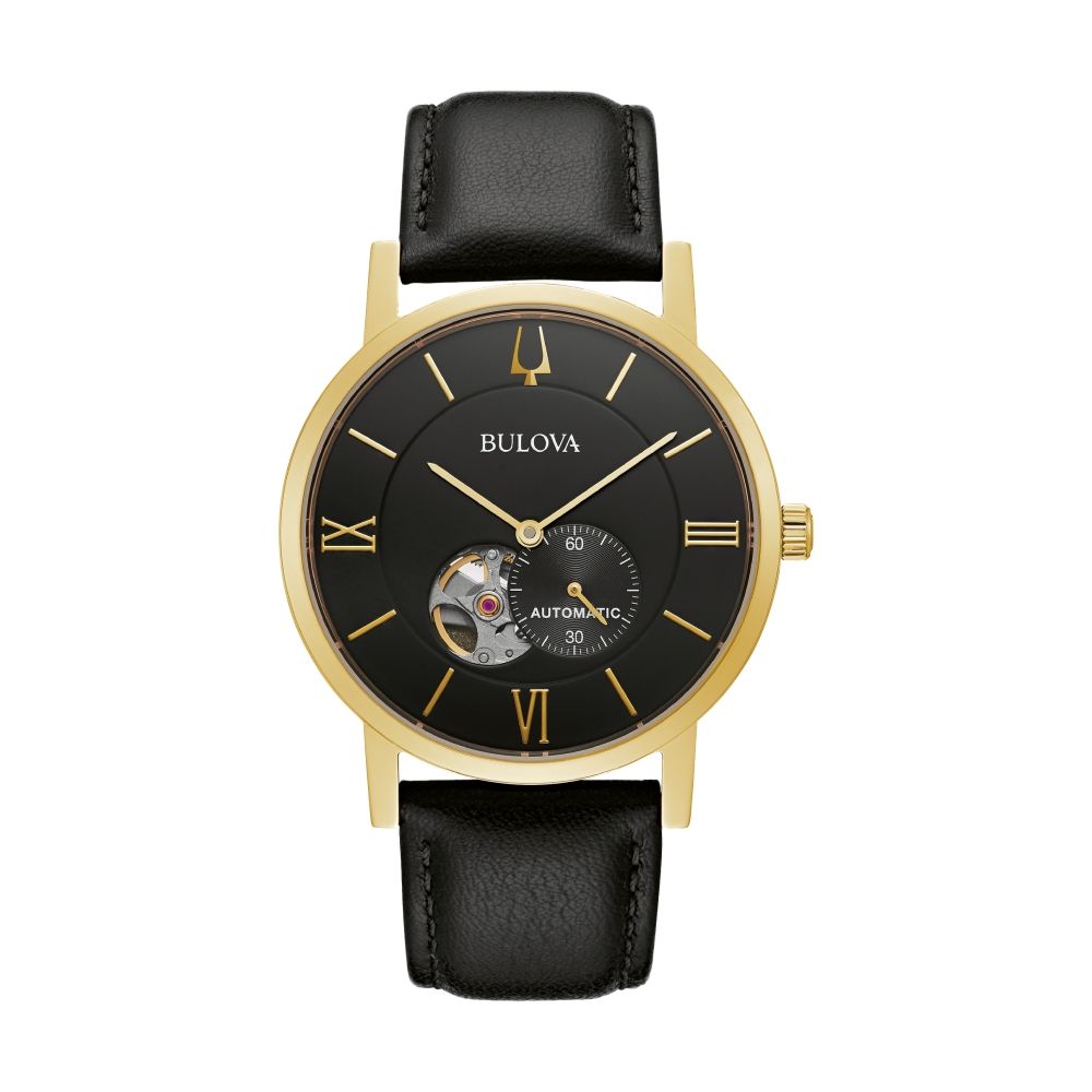 American Clipper Gold Tone Case Black Dial Watch - Stylish & Durable for Men | Perfect for Business, Casual & Formal Occasions