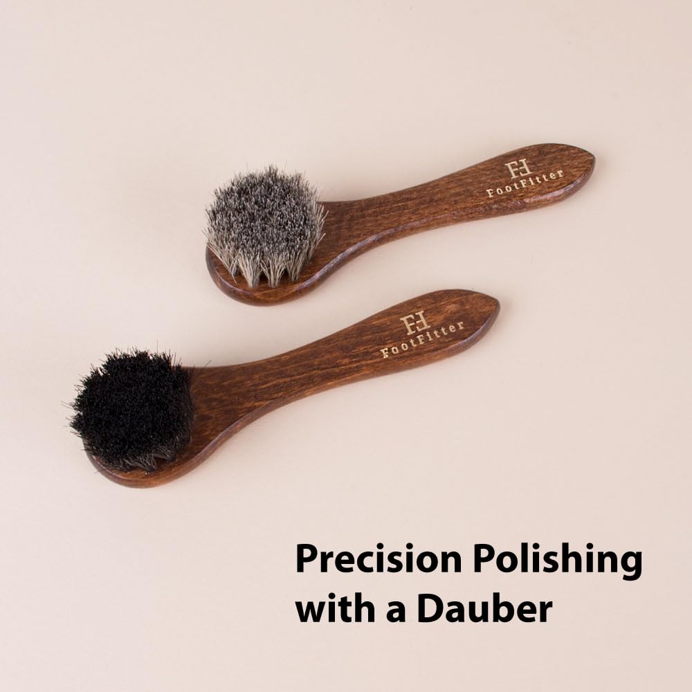 Premium Leather Shoe Shine & Suede Cleaning Kit with Cedar Valet Box - Includes Polish Cream, Brushes & Shoe Care Tools for Men's Dress Shoes, Boots & Accessories - Perfect for Home, Office & Travel Shoe Maintenance