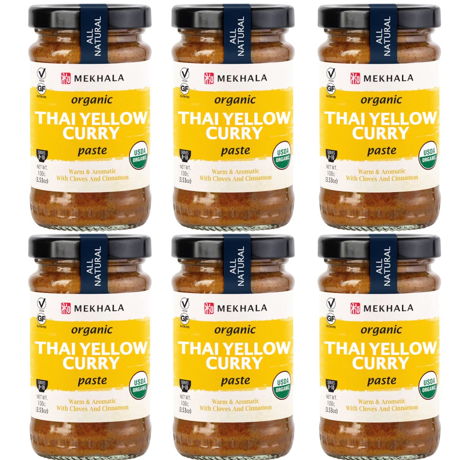 Organic Gluten-Free Thai Curry Paste by Mekhala - Authentic Flavor for Thai Dishes, Stir-Fries & Soups - Vegan & All-Natural