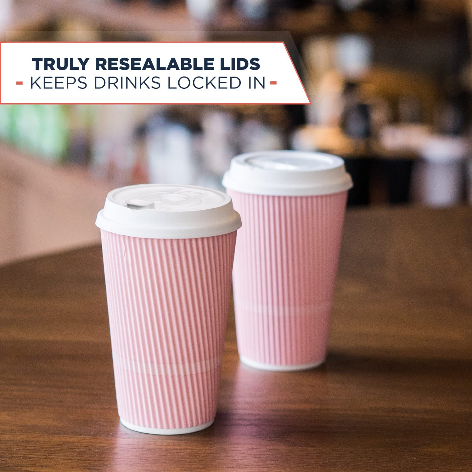 **16 oz Disposable Coffee Cups with Lids - 70 Pack Insulated Travel Cups for Hot & Cold Drinks, Leak-Proof & Heat Resistant - Perfect for Office, Cafes, and On-the-Go Coffee Lovers**