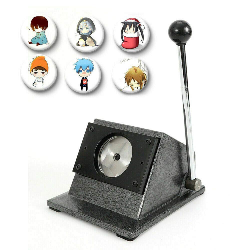 58mm (2.3 Inch) Round Button Maker Machine - Professional Badge Button Press with Circle Cutter, PVC Card Punch Die for Custom ID Badges, Credit Card Cutting - Perfect for DIY Crafts, Events, Promotions & School Projects