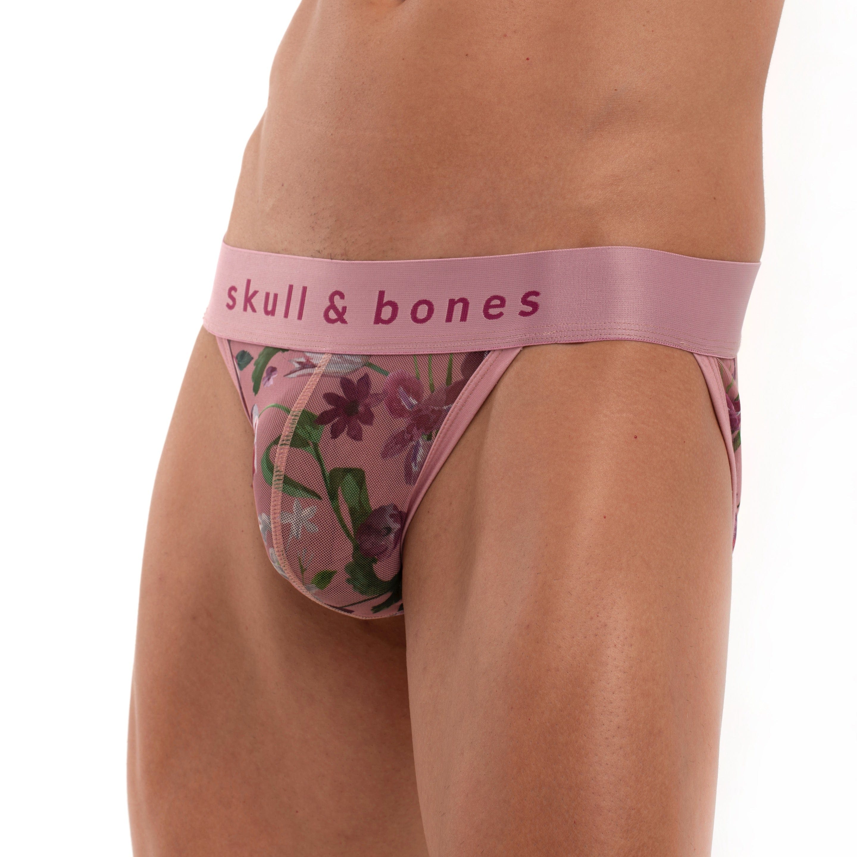 Dutch Floral Mesh Sport Brief Pink - Breathable Comfort Underwear for Women, Gym & Activewear - Perfect for Yoga, Running & Workouts