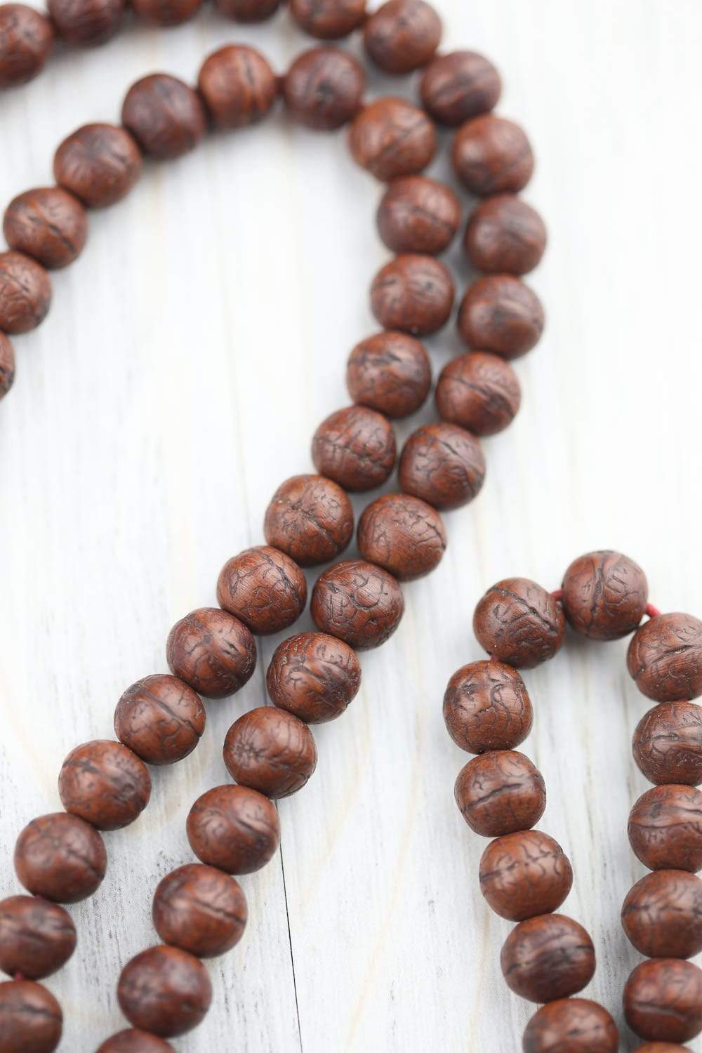 Authentic Antique Bodhi Mala Prayer Beads - 108 Natural Seeds for Meditation, Yoga, Buddhist Practice & Spiritual Healing - Perfect for Mindfulness, Stress Relief & Home Altar Decor