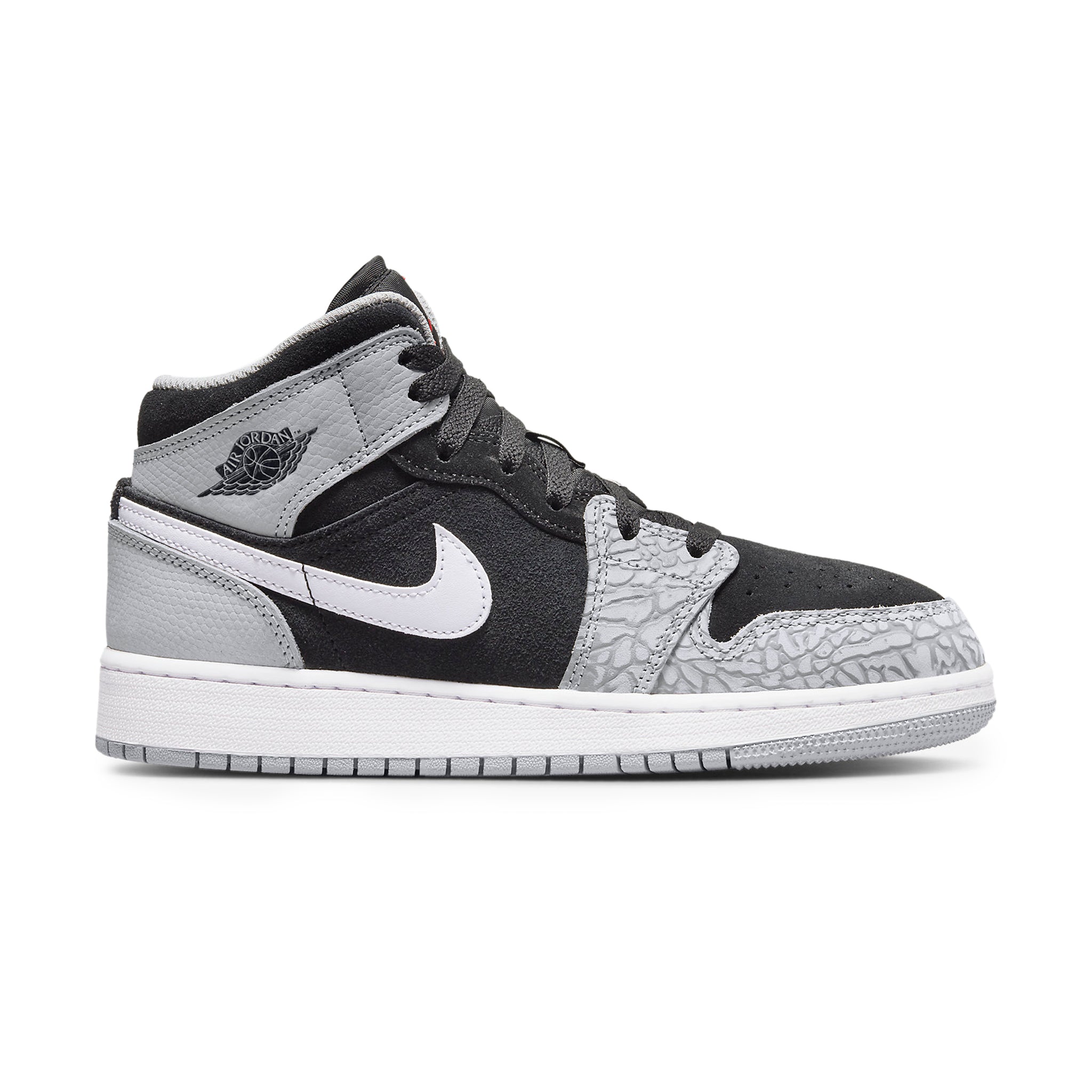 Air Jordan 1 Mid SE Elephant Print Basketball Shoes for Girls - Retro Style Sneakers for School, Sports & Streetwear Fashion