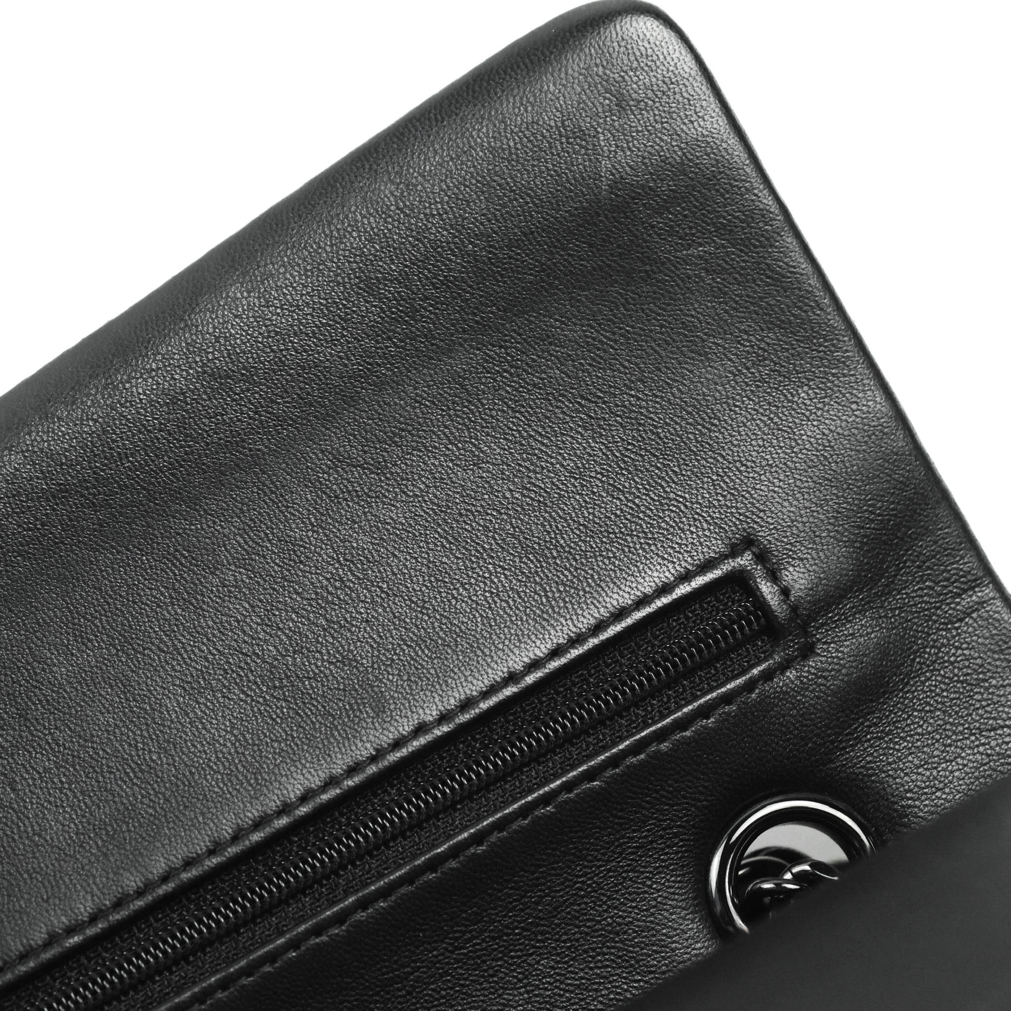 Chanel Classic Chevron M/L Medium Double Flap Bag in So Black Lambskin Leather - Luxury Handbag for Women, Perfect for Evening Events & Special Occasions
