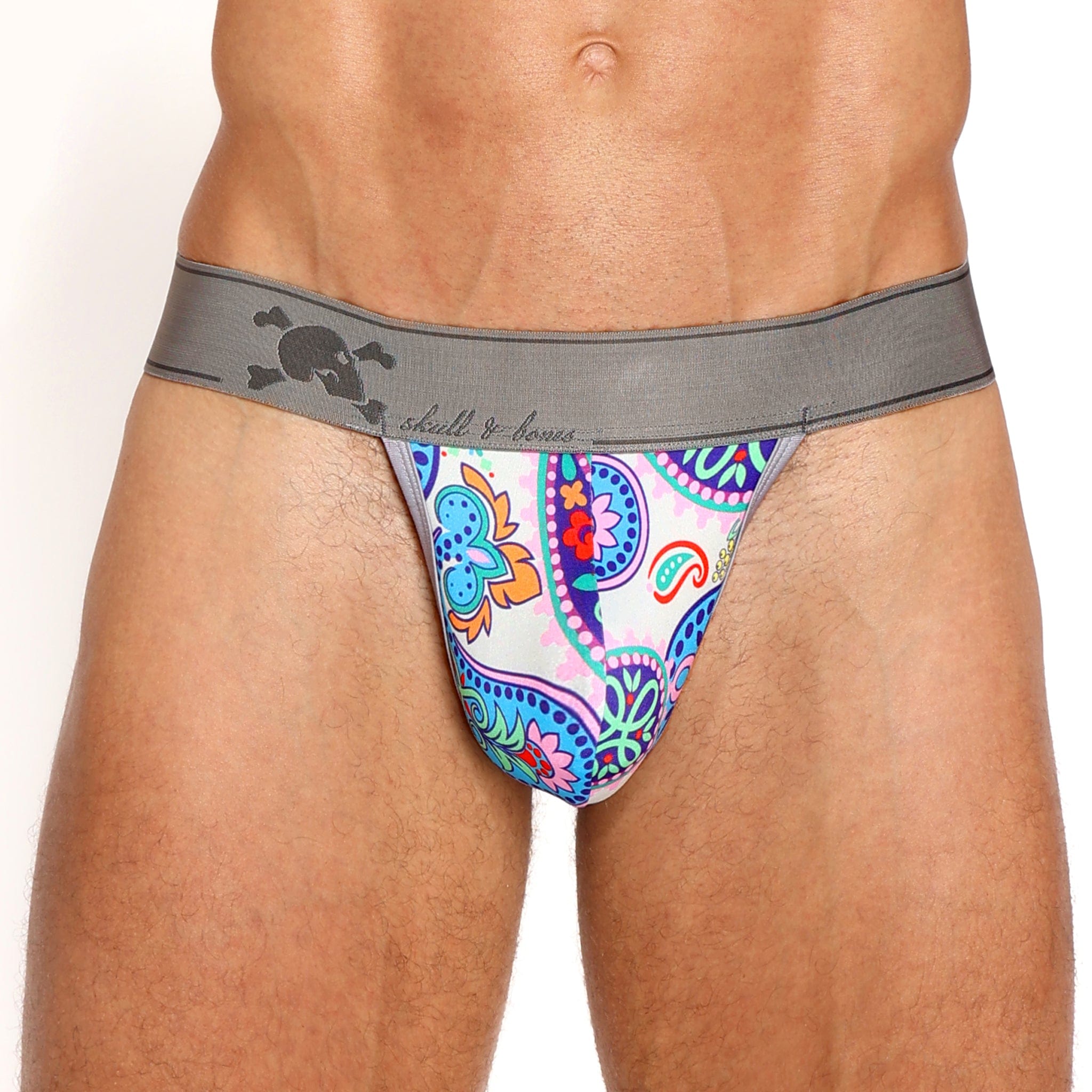 Paisley Skull Print Multi-String Thong Panties - Sexy Lingerie for Women, Perfect for Date Night & Special Occasions