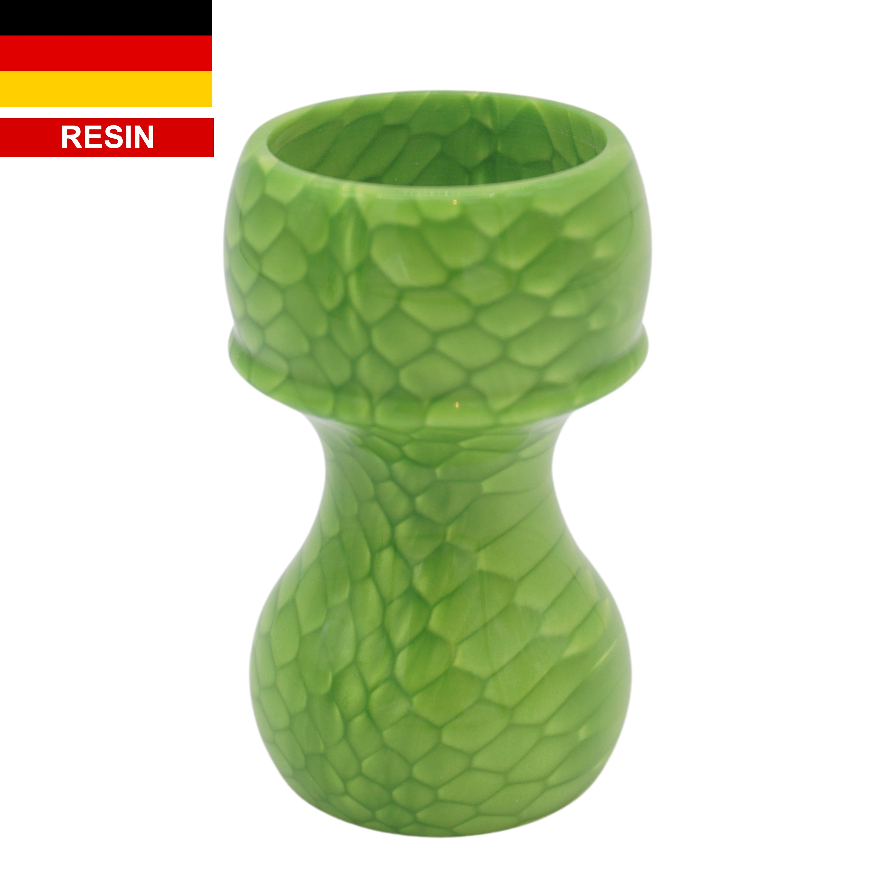 Premium Green Snakeskin Shaving Brush Handle - Handcrafted for 28mm & 30mm Knots - Luxury Wet Shaving & Grooming Gift for Men