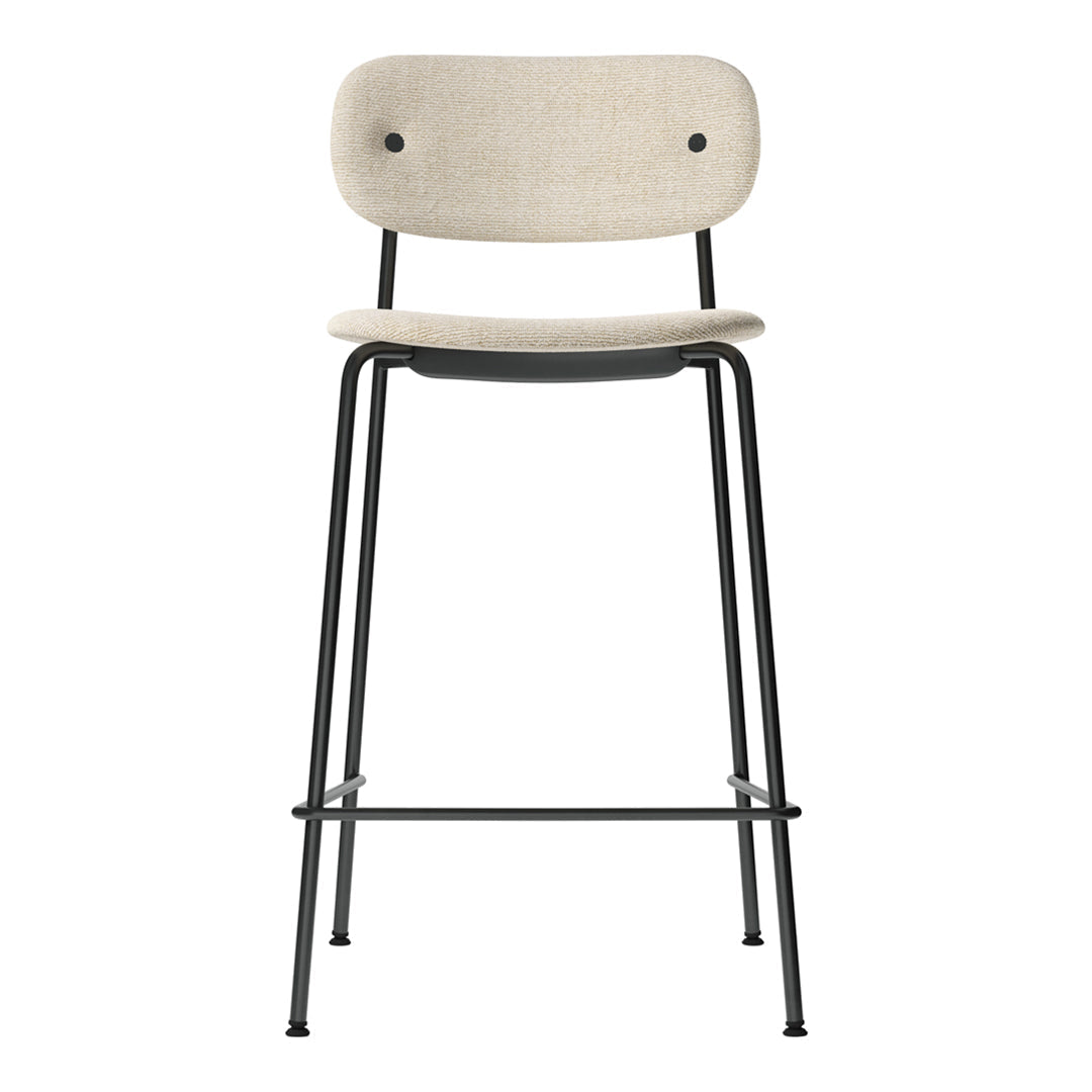 Modern Counter Stool with Full Upholstery - Comfortable Bar Height Seat for Kitchen Island, Breakfast Nook & Home Bar (Set of 2)