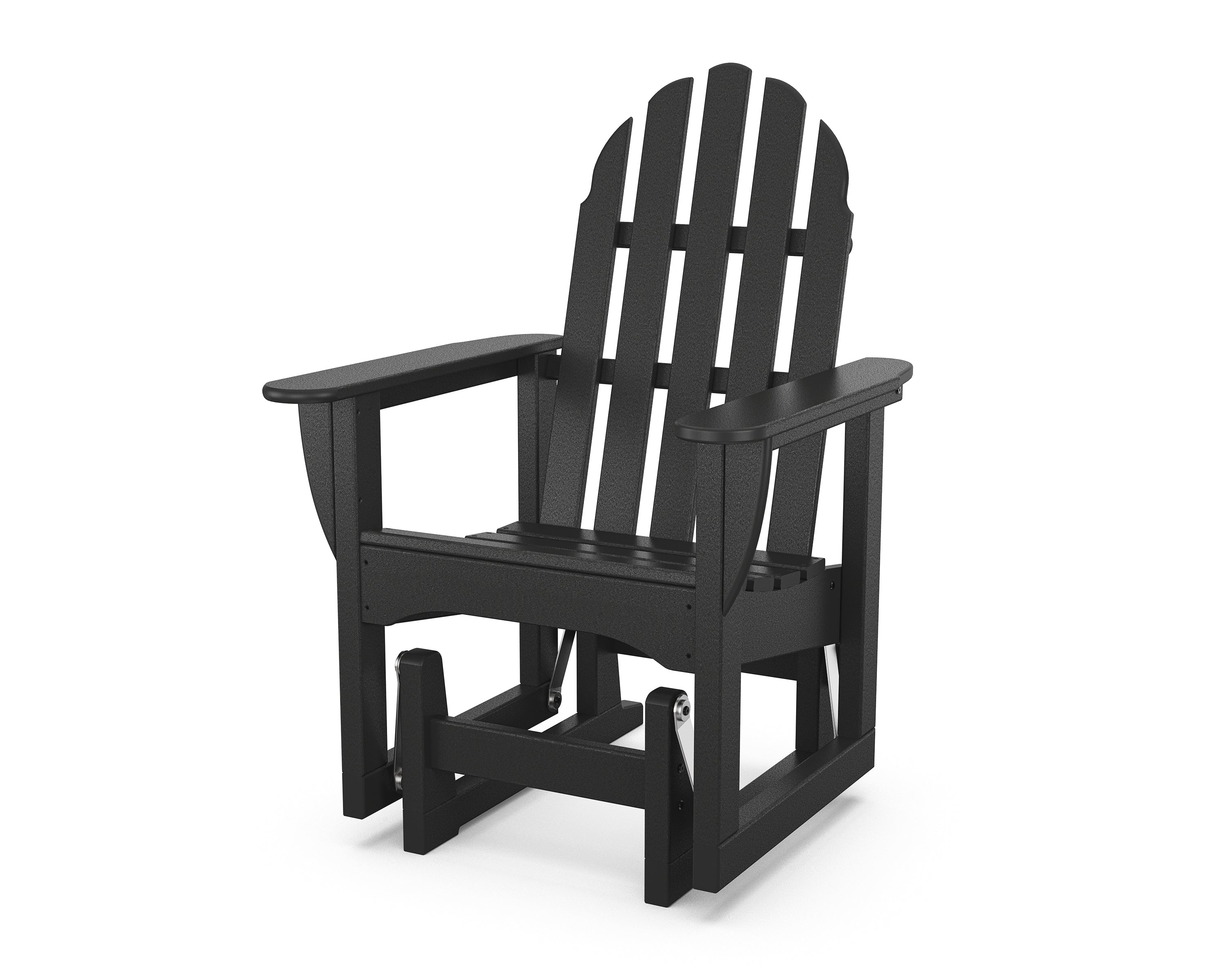 POLYWOOD Classic Adirondack Glider Chair - Durable Outdoor Rocking Chair for Patio, Garden & Poolside - All-Weather Resin Wicker Furniture