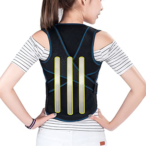 XZJJZ Posture Corrector Belt for Men & Women - Adjustable Back Support Brace for Humpback, Scoliosis & Spine Alignment - Black Size L - Ideal for Office, Gaming & Studying