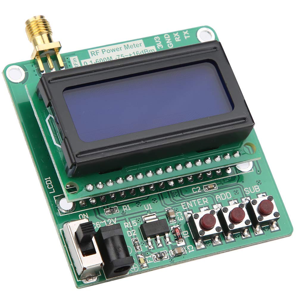 1M-8G Digital RF Power Meter with LCD Display - Accurate Power Attenuation Measurement for Ham Radio, Antenna Testing & Wireless Communication Systems