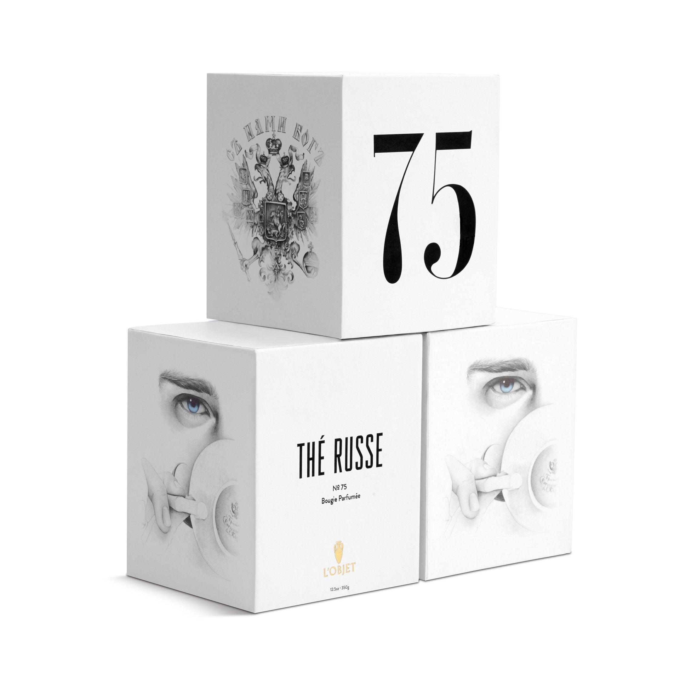 Russian Tea No.75 Scented Candle - Handmade Soy Wax Aromatherapy Candle for Home, Spa, Meditation & Relaxation