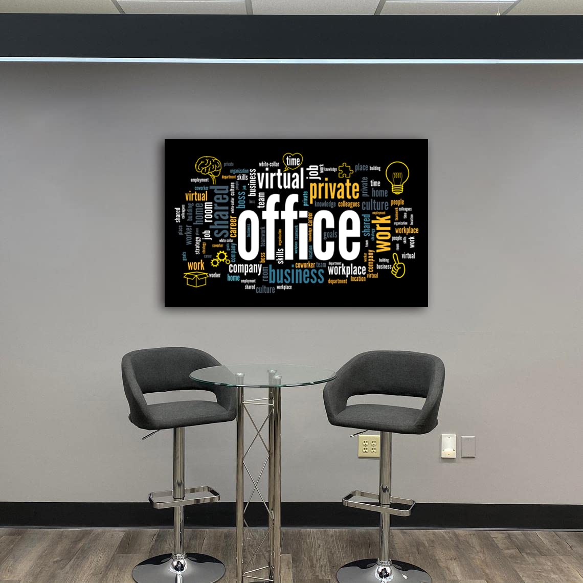 Motivational Office Canvas Wall Art - Inspirational Entrepreneur Business Quotes - Modern Large Framed Paintings - Easy to Hang - Perfect for Home Office, Workspace & Corporate Decor