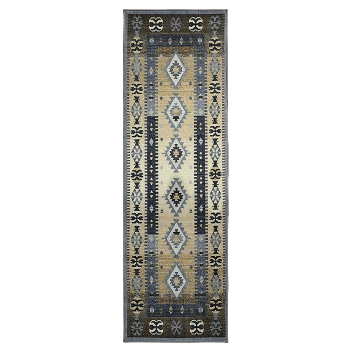 Motega Tribal Southwestern Traditional Geometric Ikat Area Rug - Handwoven Bohemian Style Floor Covering for Living Room, Bedroom & Home Decor