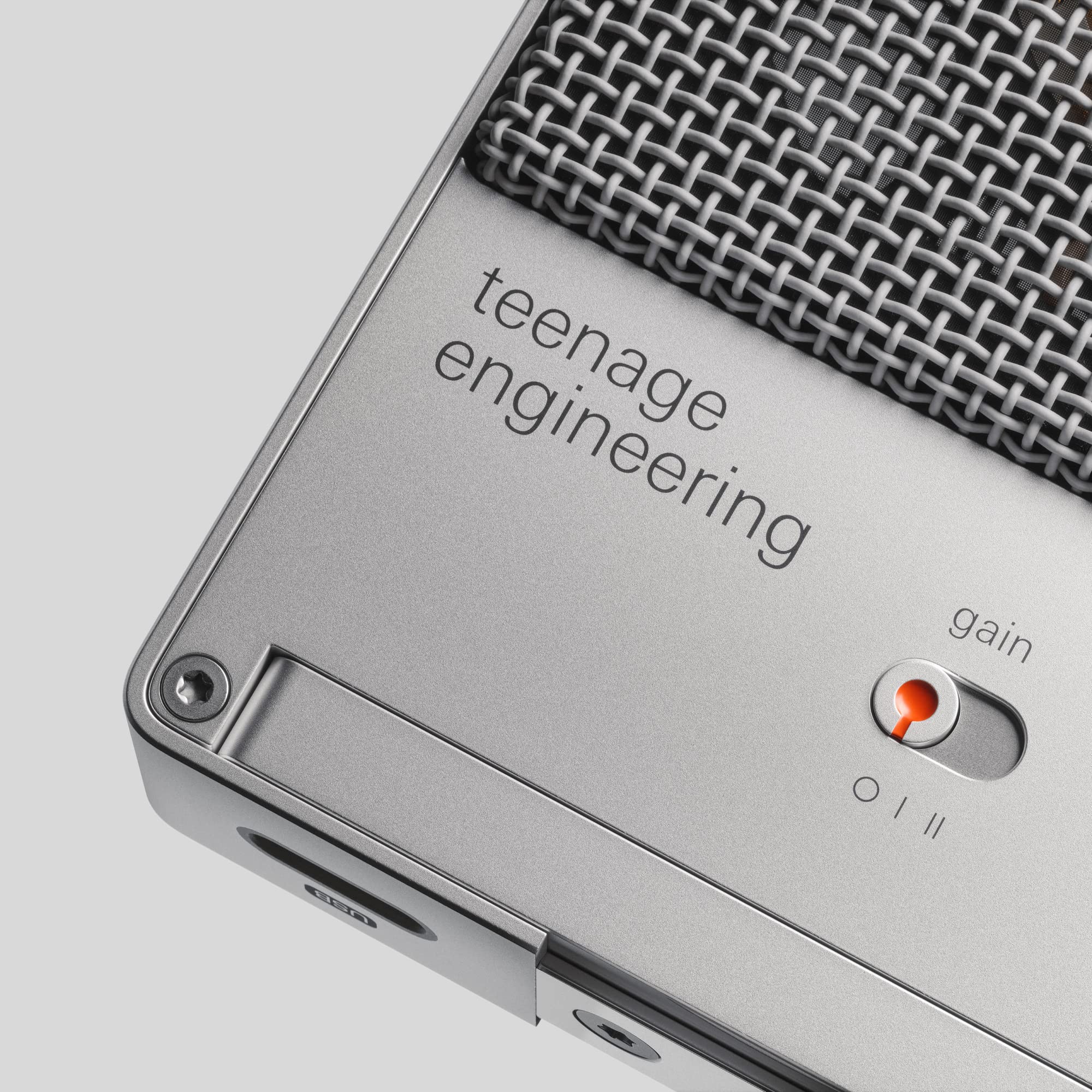 Teenage Engineering CM-15 USB-C Condenser Microphone - Portable Studio Mic with 48V Phantom Power, 3.5mm Line Out, 10-Hour Battery & Gain Control | Perfect for Podcasting, Voiceovers & Mobile Recording