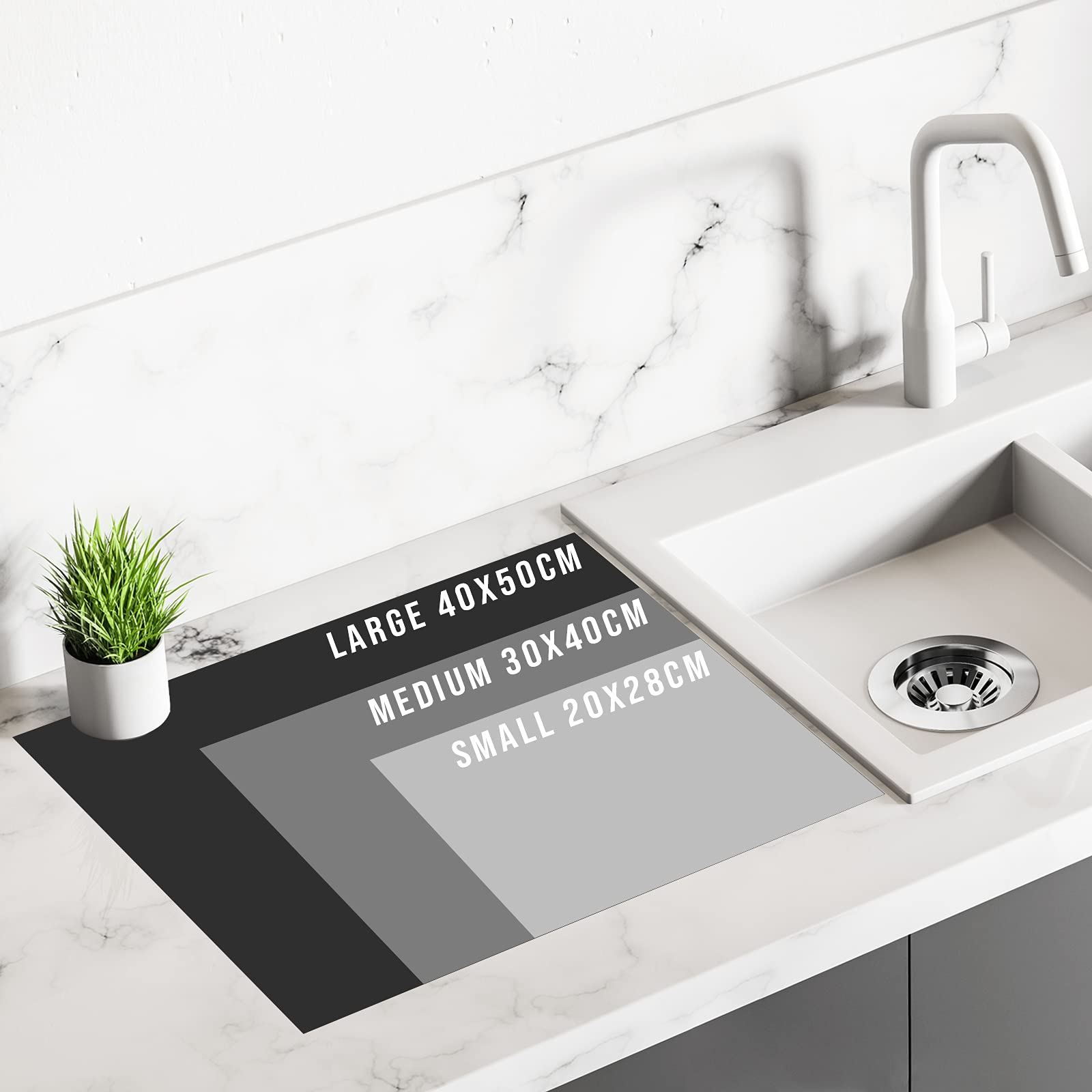 Premium Heat-Resistant Glass Chopping Boards for Catering & Kitchen – Large Over-the-Sink Cutting Board Protector in Grey, Gold & Black | Ideal for Food Prep, Serving & Countertop Protection