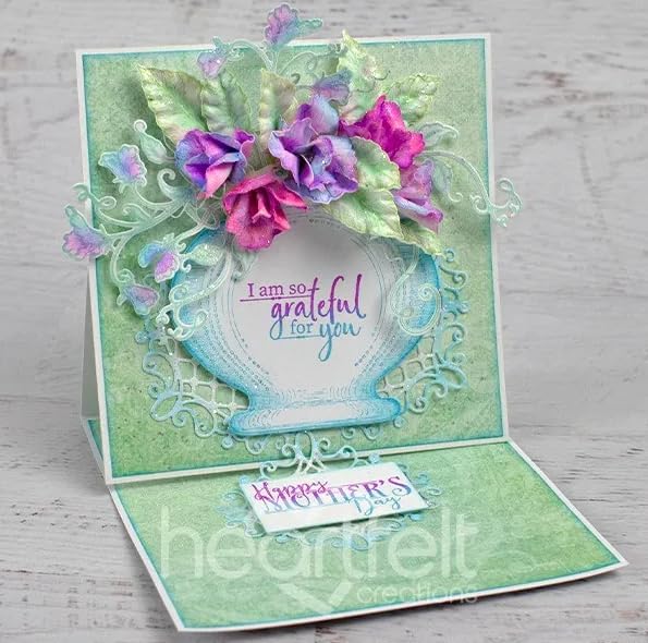 Heartfelt Creations Cling Rubber Stamp Set - Floral Vase Design for Card Making, Scrapbooking & DIY Crafts | Classic Floral Vase Stamps for Handmade Greeting Cards, Invitations & Home Decor Projects