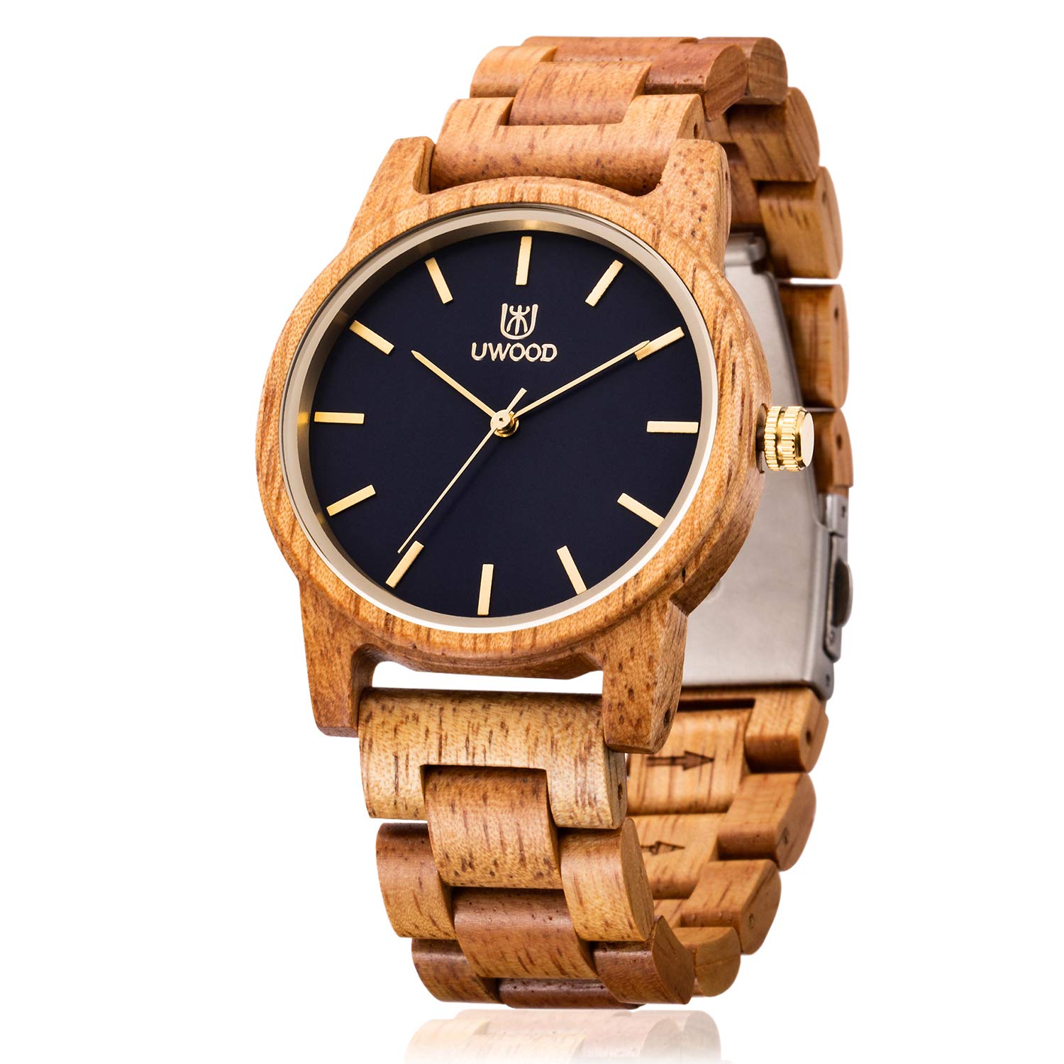 **BIOSTON Lightweight Handmade Minimalist Wooden Watch for Men – Natural Wood Casual Wristwatch – Perfect for Everyday Wear, Outdoor Adventures & Gifts**