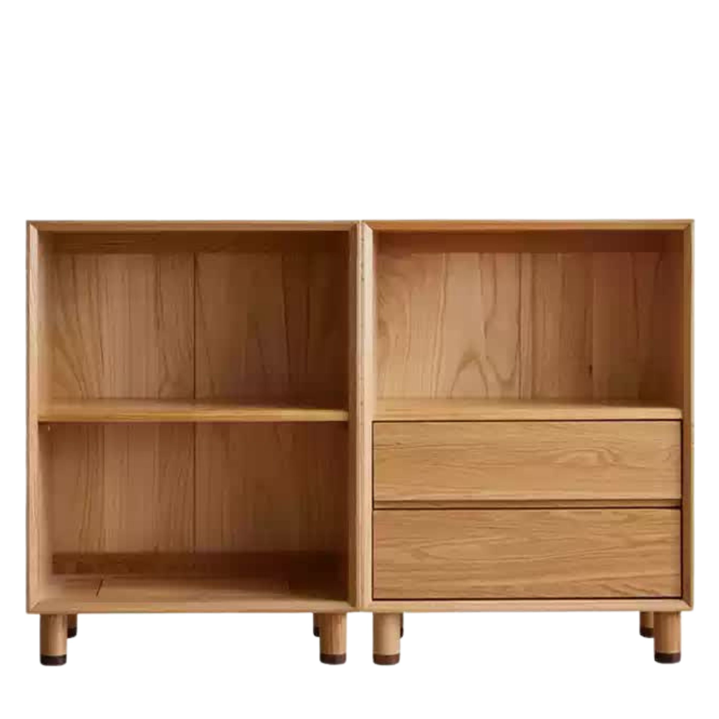 47.2x 12.6x32.3 inch /120x32x82 сm /  Natural Wood Color / Bookcase AB