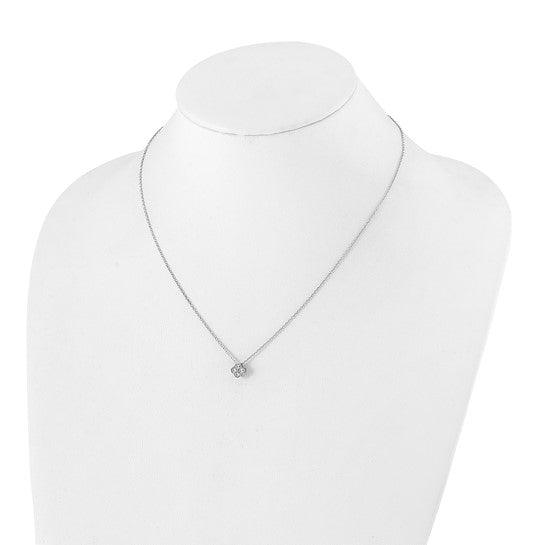 14K White Gold Four Leaf Clover Charm Pendant Necklace for Women - Elegant Irish Jewelry Gift for Birthday, Anniversary & St. Patrick's Day - Perfect for Everyday Wear & Special Occasions