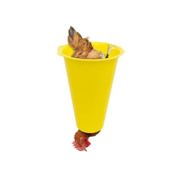 Mountable Chicken Processing Cone - Durable ABS Plastic Poultry Restraint Tool, Rust-Proof & Easy to Clean for Home Butchering - Power-Washable Chicken Holder for Small Farms & Backyard Processing (1 Pack)