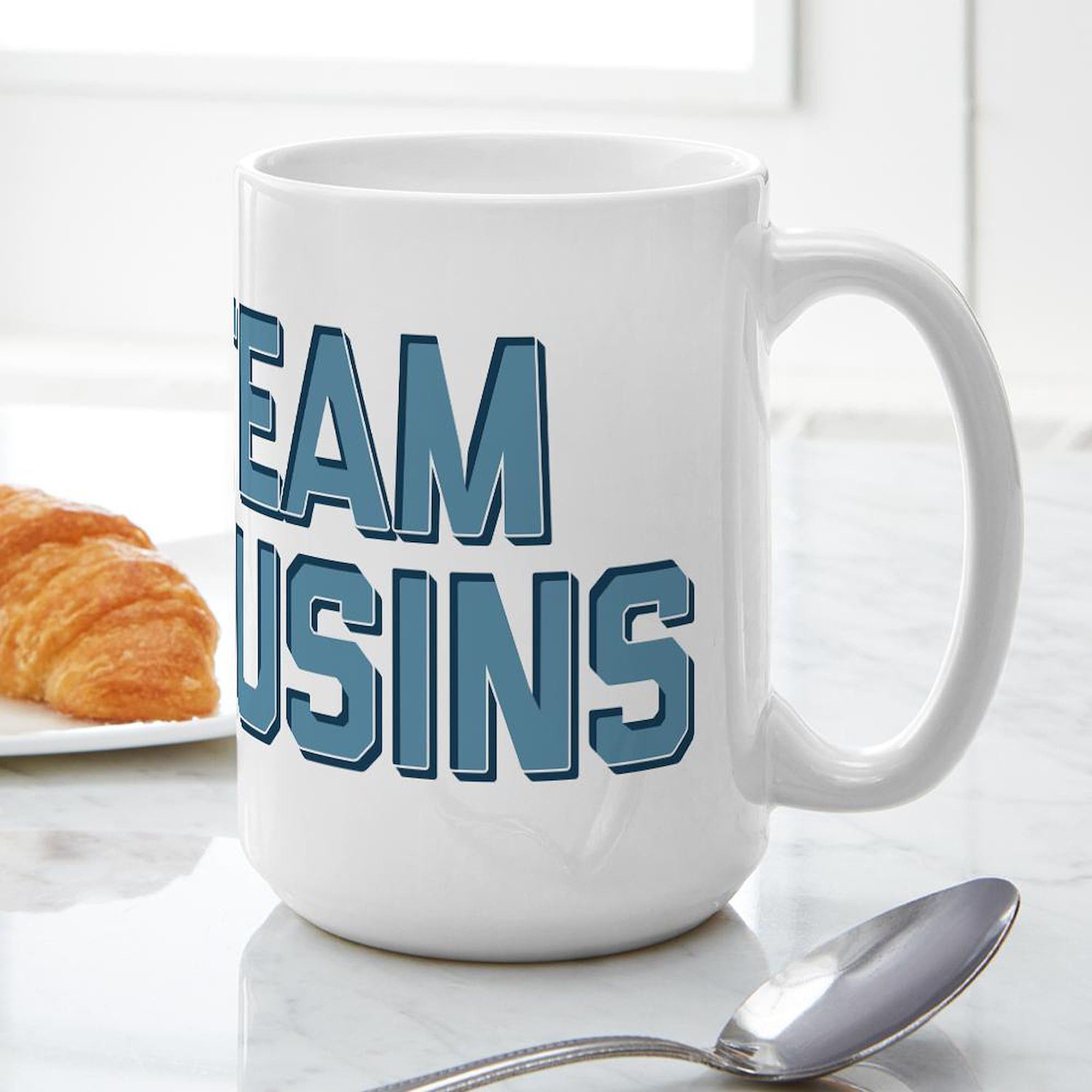 Team Cousins 15 oz (444 ml) Ceramic Coffee Mug - Perfect for Family Reunions, Office Gifts & Holiday Parties | CafePress