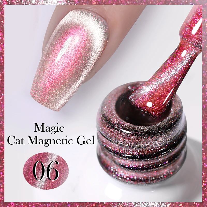 Born Pretty Transparent Aurora Cat Eye Magnetic Gel Nail Polish - Long Lasting & Shimmery for Manicures, Pedicures, and Nail Art Designs