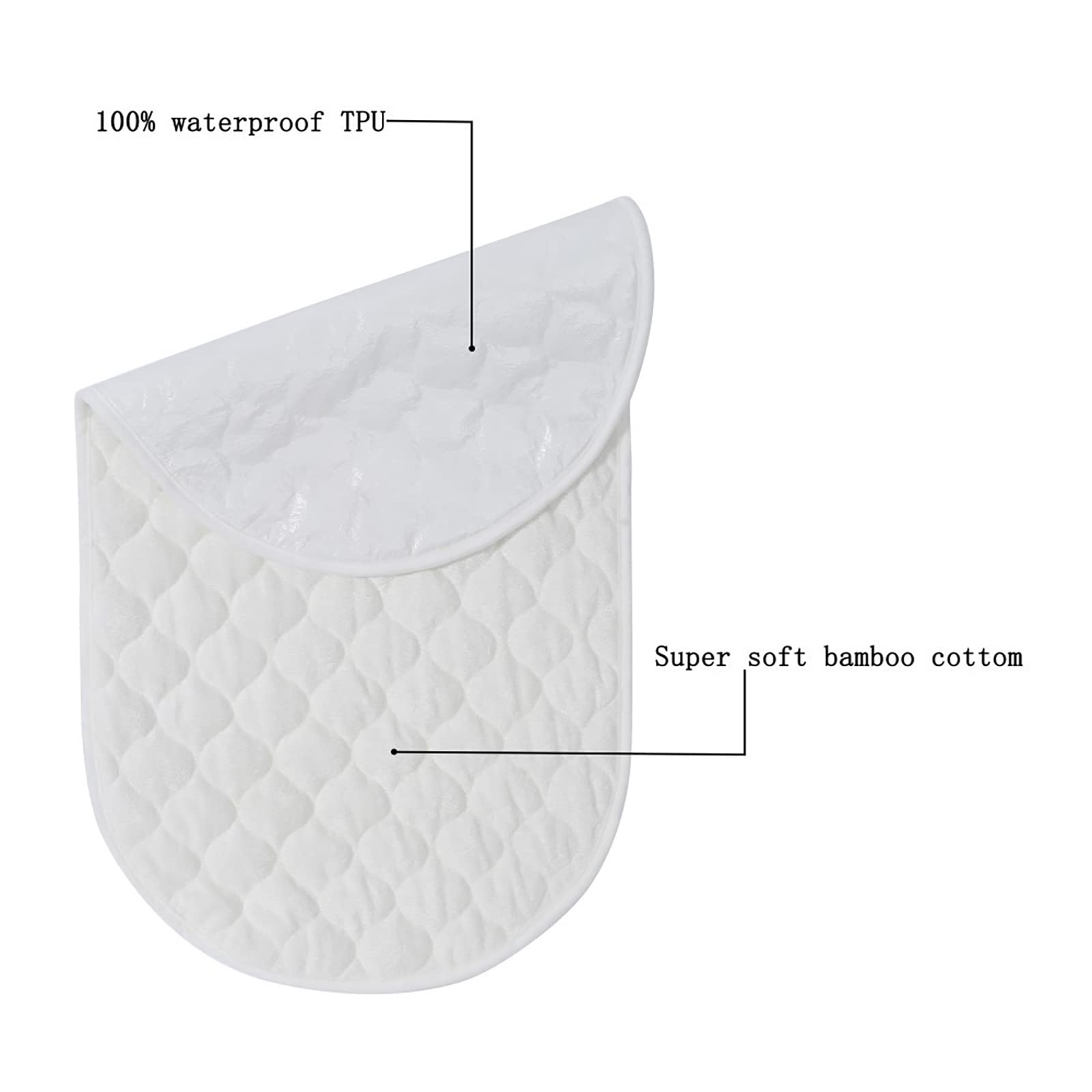 Nicoone Waterproof Changing Pad Liners - 3PCS Bamboo Terry Surface Diaper Changing Mat Liners, Washable & Reusable for Baby Care | Home Nursery, Outdoor Travel & On-the-Go Diaper Changes