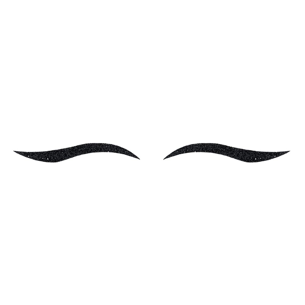 Comet Busters Glitter Black Eyeliner Stickers (EYE074) - Waterproof Eye Makeup Decals for Parties, Halloween & Cosplay