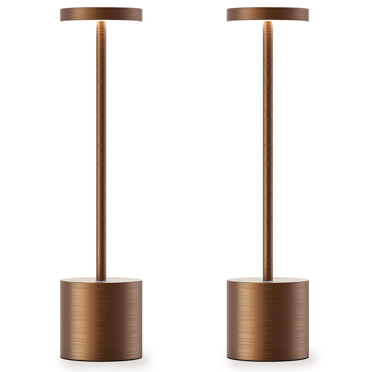 Rechargeable Cordless Table Lamp - 3-Level Stepless Dimming LED Light, 6000mAh Battery, 13.5