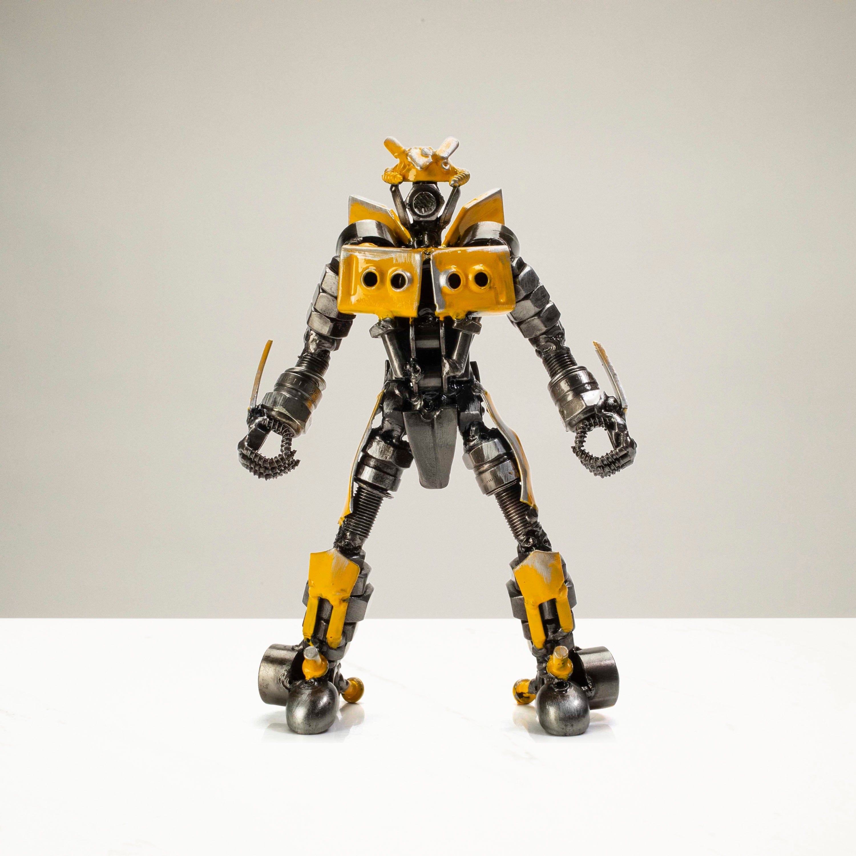 7 Bumblebee Inspired Recycled Metal Sculpture - Eco-Friendly Home Decor & Unique Gift Idea for Nature Lovers - Perfect for Living Room, Office, or Garden Display
