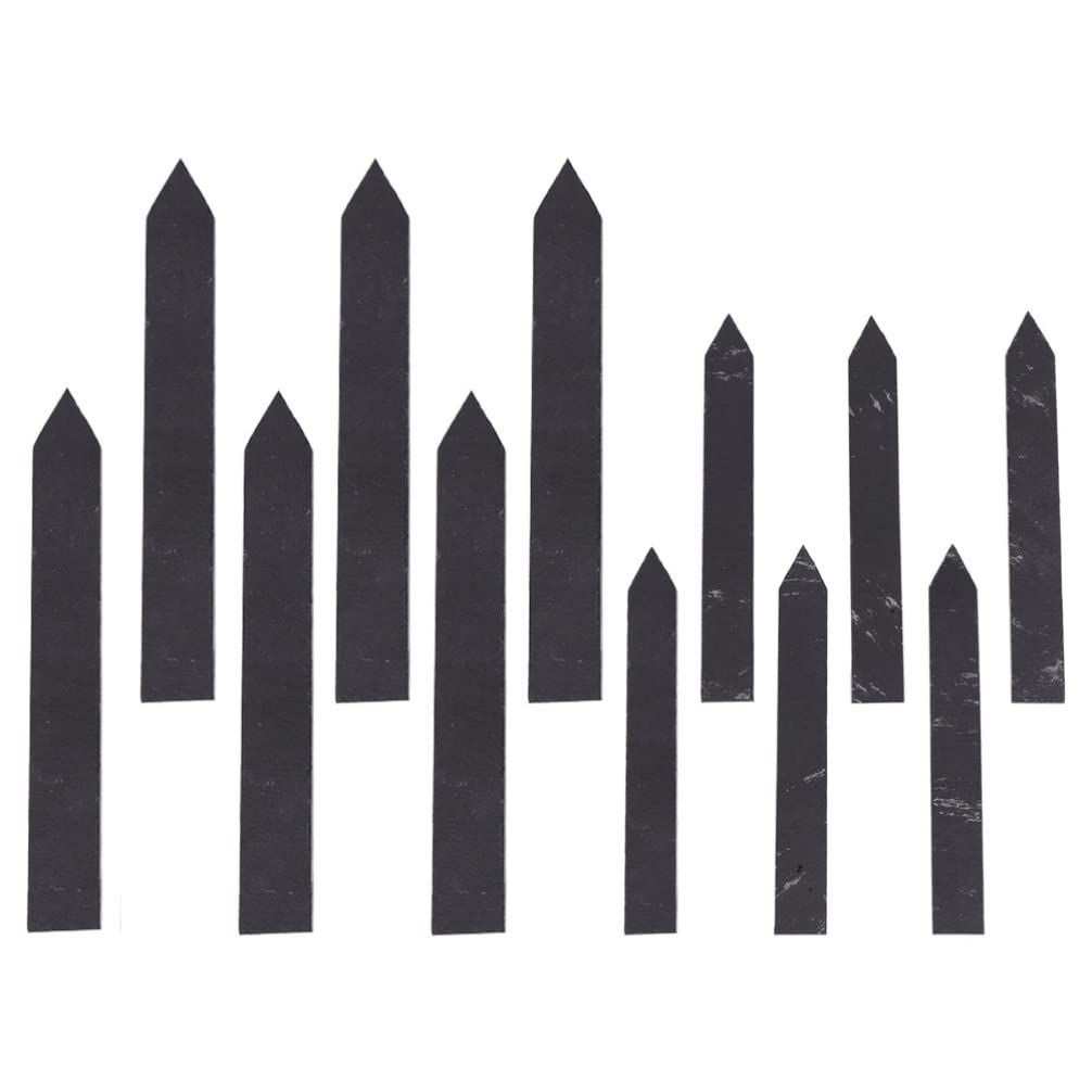 Yardwe 12-Pack Natural Slate Plant Labels - Reusable Garden Markers for Pots, Herbs & Vegetables (2 Sizes) - Perfect for Outdoor Gardening, Indoor Plants & Seed Starting