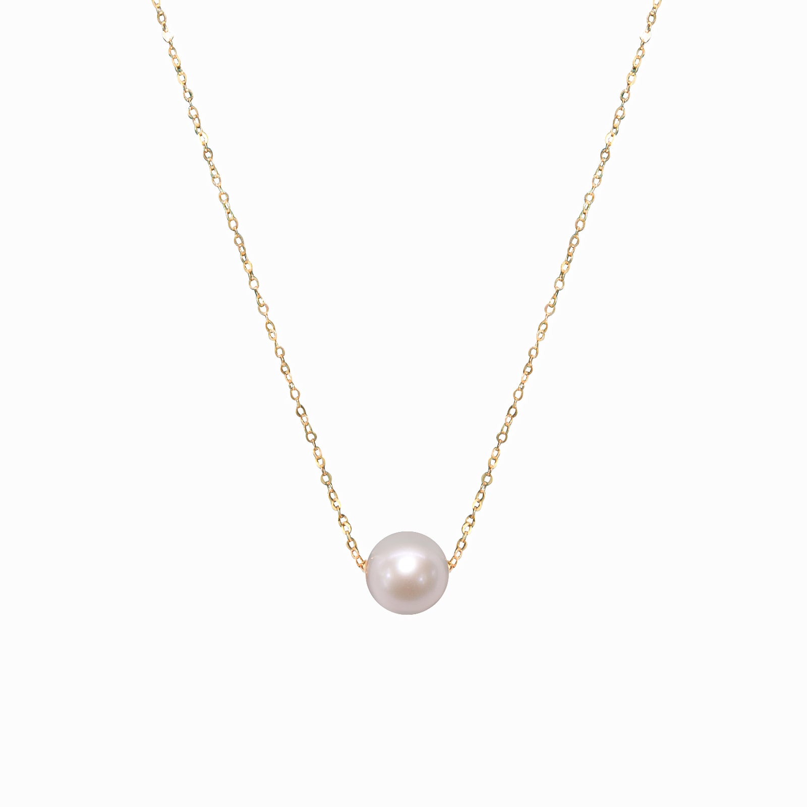 7-8mm 18K Gold Pearl Necklace for Women - Elegant Bridal Jewelry, Wedding Gift, Anniversary Present & Special Occasion Accessory