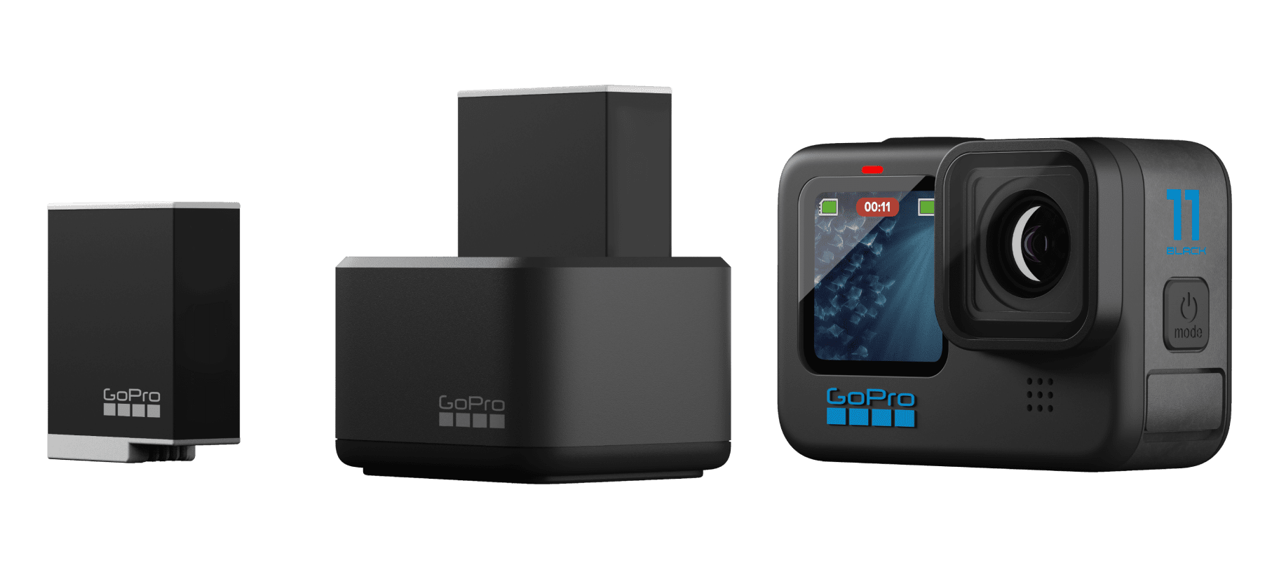 GoPro Dual Battery Charger with 2 Enduro Batteries for HERO9/10/11 Black - Fast Charging for Action Cameras - Perfect for Travel, Vlogging & Outdoor Adventures
