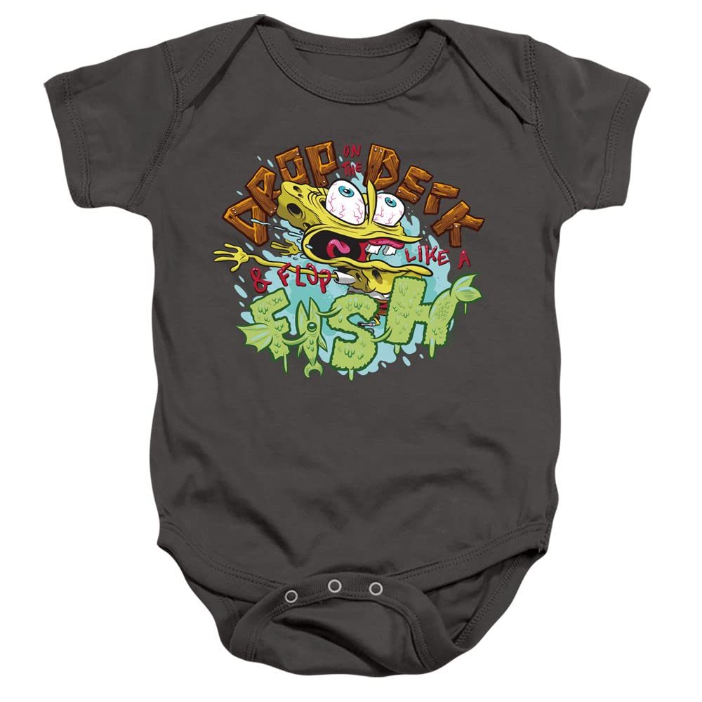 Spongebob Drop and Flop Unisex Baby Bodysuit - Soft Cotton Infant Snap Suit for Boys & Girls - Perfect for Playtime, Nursery & Family Outings