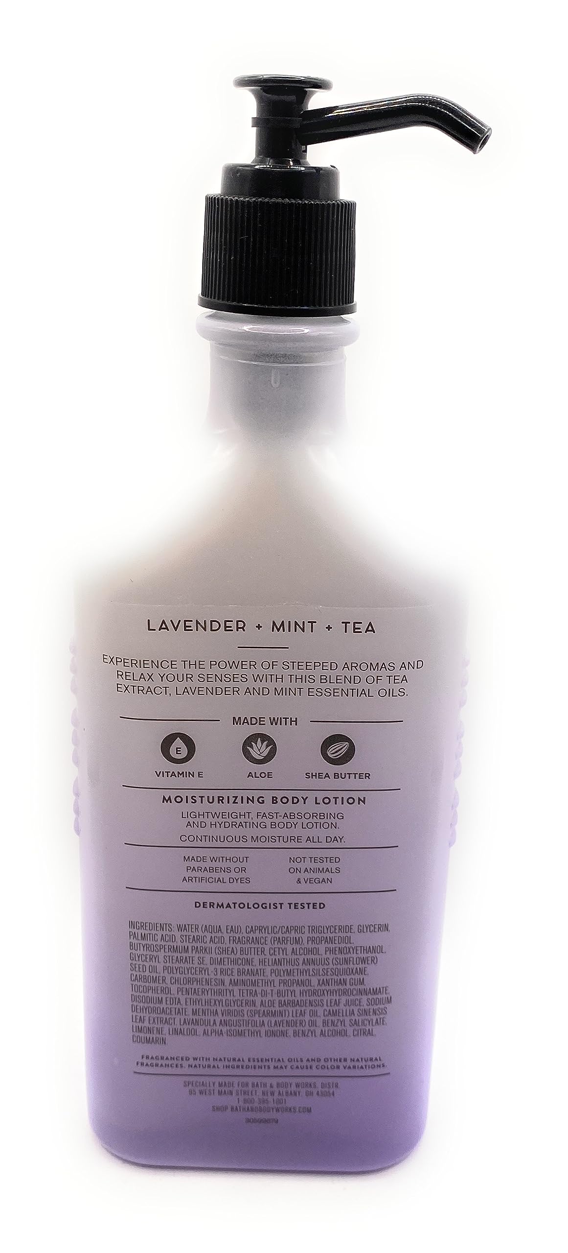 Bath & Body Works Aromatherapy Lavender Mint Tea Moisturizing Body Lotion - 6.5 oz | Stress Relief & Relaxation for Spa-Like Self Care at Home