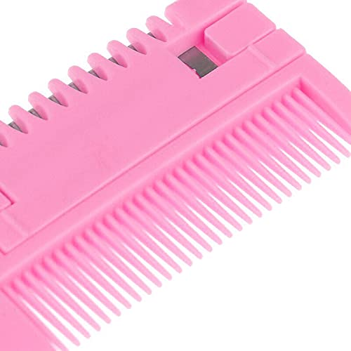 Alexvyan Pink Hair Thinner Comb - Professional Hair Thinning Razor Comb for Fine & Thick Hair - Hair Cutting & Trimming Tool for Stylists & Home Use - Perfect for Salon, DIY Haircuts & Hairstyling