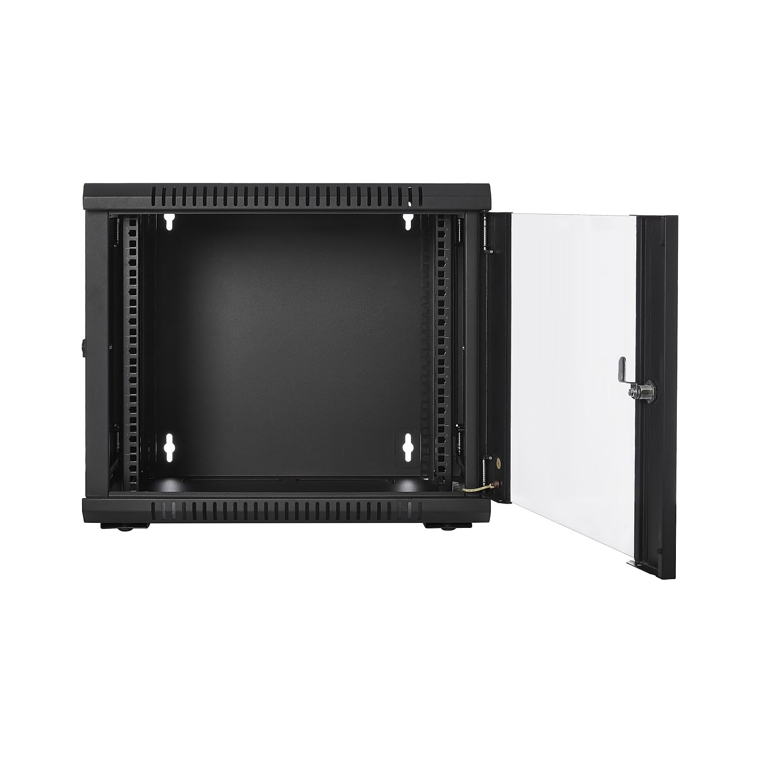 V7 RMWC9UG450-1N 9U Wall Mount Server Rack Cabinet with Glass Door - Ideal for Network Equipment, Data Centers & Home Office Server Storage