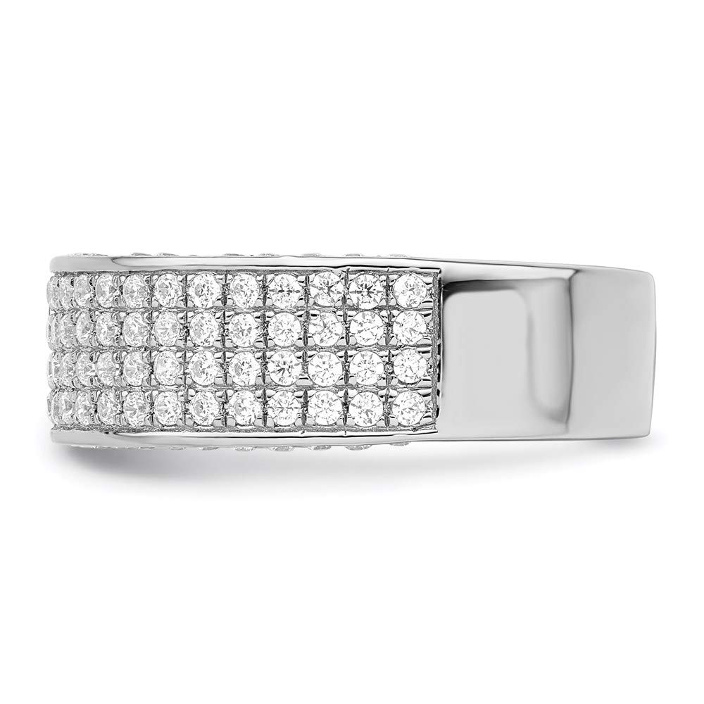 925 Sterling Silver Cubic Zirconia Brilliant Embers Ring - Elegant Women's Fine Jewelry Gift for Anniversary, Birthday & Valentine's Day | Perfect for Date Nights, Parties & Special Occasions