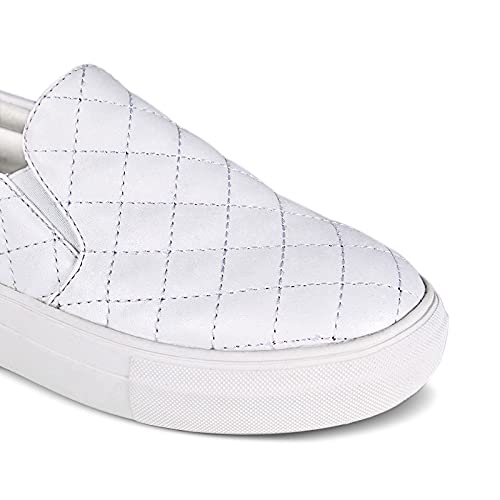 J.Adams Women's Alpha Slip-On Loafers - Comfortable Flat Platform Shoes for Casual Wear, Office & Everyday Outfits | Fashionable Slip-Ons for Work, Travel & Leisure
